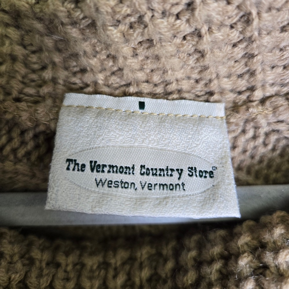 Vermont Country Store Cowl‎ Neck Knit Poncho Shawl, Tan Beige, Missy One Size - Picture 4 of 10